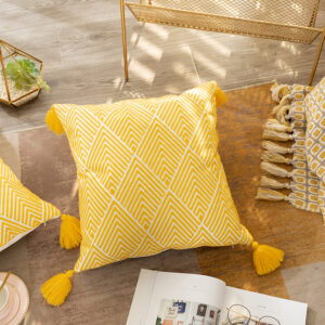 45x45cm Cushion Cover Geometric Canvas Cotton
