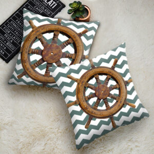 Navigation Compass Anchor Pillow Cover, 45cm