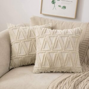Plush Embroidered Cushion Cover 50x50cm