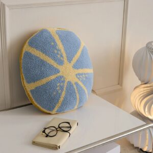 Kawaii Lemon Design Downy Throw Pillow Cute